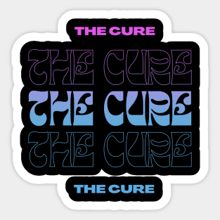 The Cure // Typography Fan Art Design Sticker